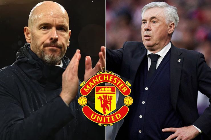 HLV Ancelotti có thể thay Ten Hag tại MU