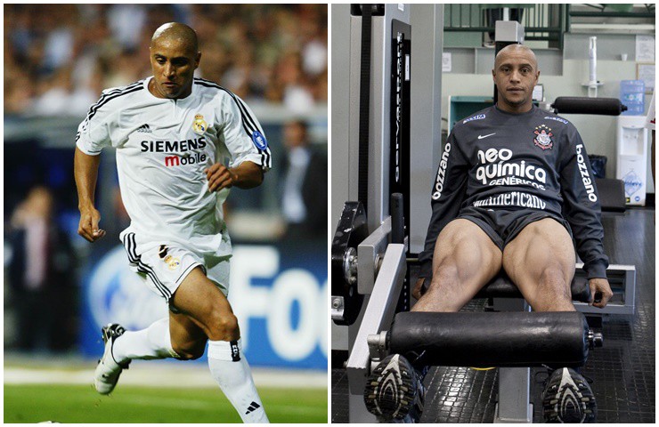 Roberto Carlos cũng là một trong những VĐV cực kỳ chăm chỉ đến phòng tập gym.&nbsp;
