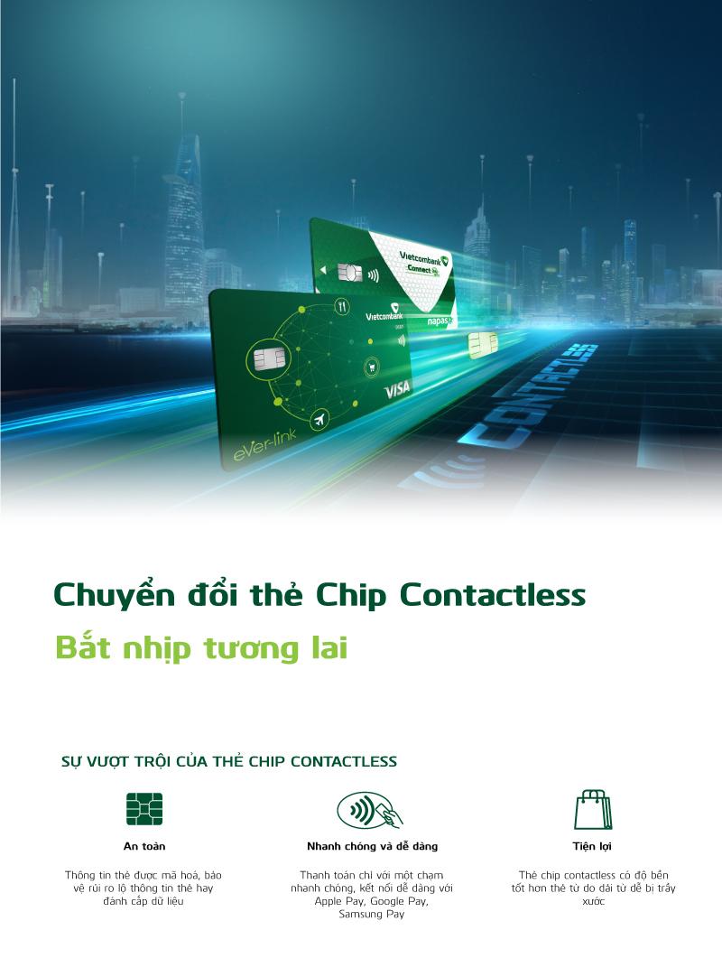 Thẻ Vietcombank Chip Contactless - Đổi mới thanh toán, chạm để cảm nhận - 1