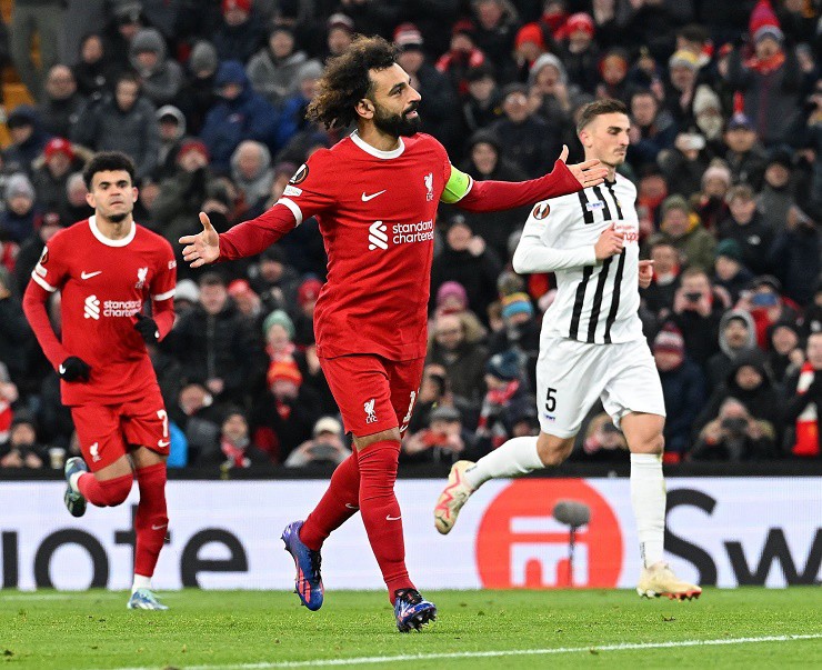 Salah đóng góp 1 bàn và 1 kiến tạo&nbsp;vào chiến thắng tưng bừng của Liverpool trước LASK