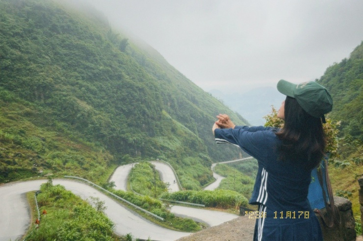 Cô nàng chinh phục Hà Giang.