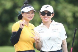 Hoa hậu Ngọc Hân - Jennifer Phạm, Á hậu Huyền My khoe sắc ở giải golf huyền thoại
