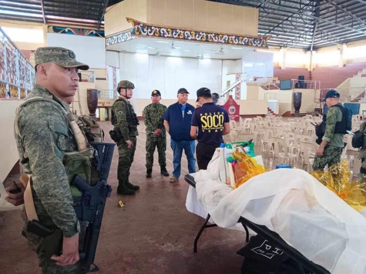 Hiện trường vụ đánh bom tại ĐH bang Mindanao (Mindanao State University), TP Marawi, bang Mindanao (Philippines) ngày 3-12. Ảnh: REUTERS