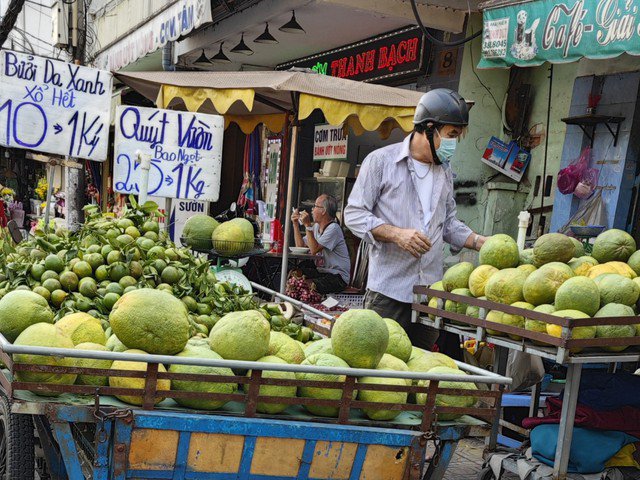 Bưởi da xanh loại "xổ" chỉ có 10.000 đồng/kg