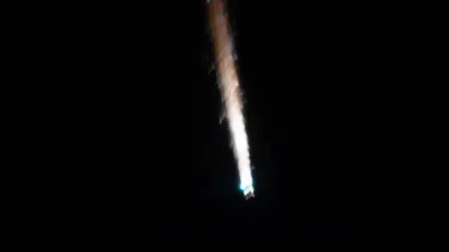 Tàu chở hàng MS-23 của Nga cháy trên bầu khí quyển Trái đất ngày 29/11/2023.(Ảnh: NASA/Jasmin Moghbeli)