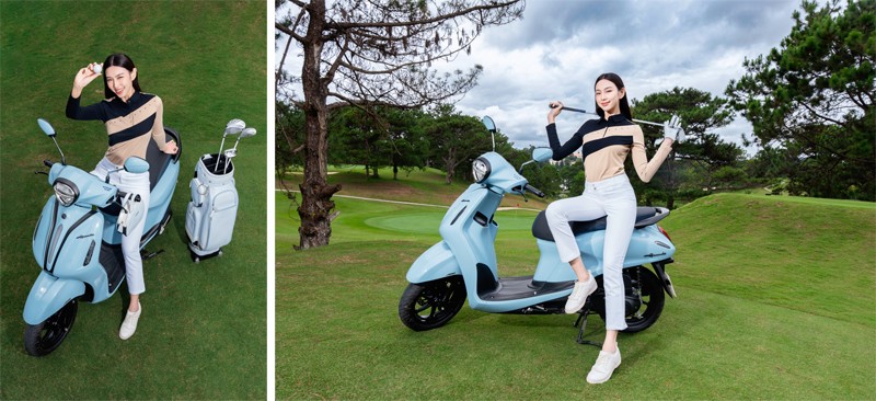 Thùy Tiên giải thích lí do các golfer nữ chuyển sang dùng xe máy trên sân golf - 8