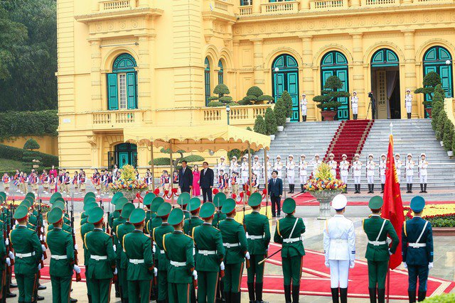 Cận cảnh Thủ tướng Phạm Minh Chính chủ trì lễ đón Thủ tướng Campuchia Hun Manet - 9