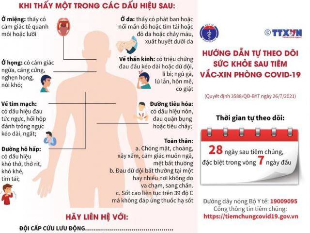 Những dấu hiệu sau tiêm vắc-xin cần gọi bác sĩ hoặc nhân viên tiêm chủng