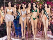 Thời trang - 90 người đẹp Miss Earth mặc bikini trình diễn dưới trời lạnh 18 độ C ở Đà Lạt