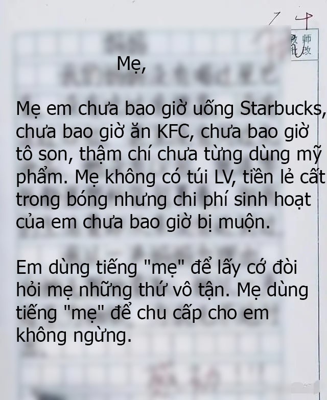 Bài văn tả mẹ gây bão, câu nào cũng nhắc đến 