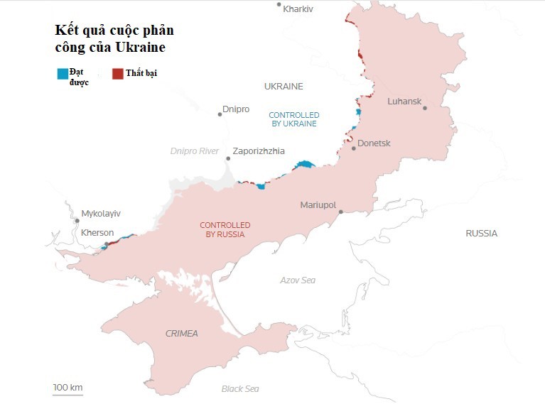 Kết quả cuộc phản công của Ukraine theo đồ họa của Reuters. Ảnh: Reuters