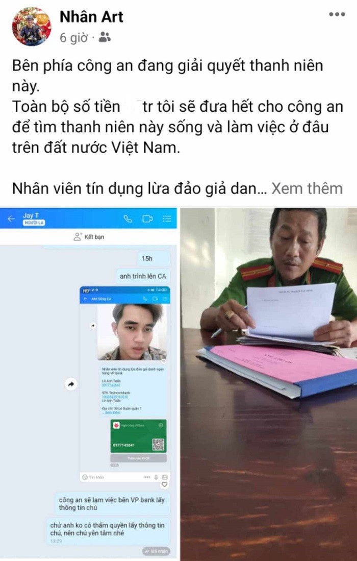 Một nạn nhân trình báo công an khi "ngã ngửa" biết mình bị lừa hàng chục triệu đồng