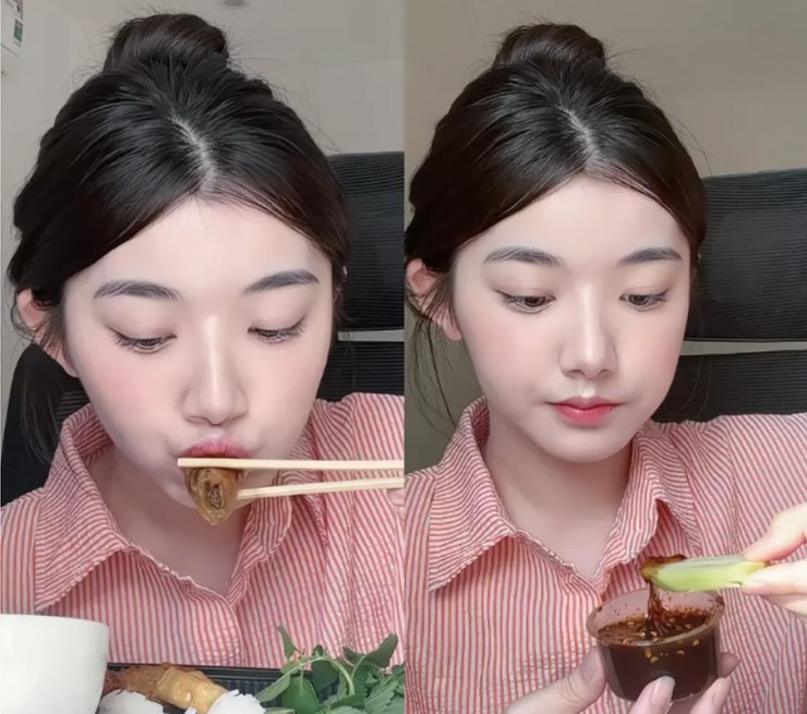 “Hot girl mukbang” Nghệ An chỉ ngồi ăn cũng hút hàng triệu lượt xem - 2