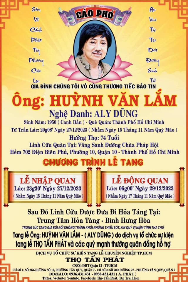 Tài tử phim "Biệt động Sài Gòn" Aly Dũng qua đời, đồng nghiệp thương tiếc - 2