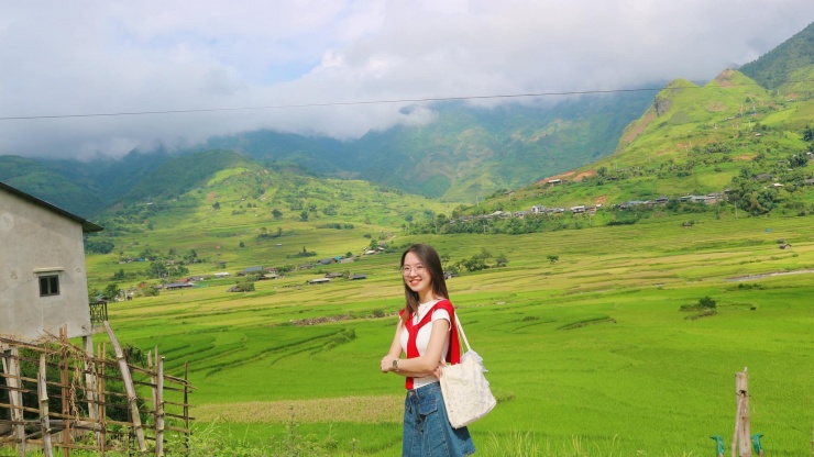 Những ngày khám phá Mù Cang Chải, nữ du khách này cùng bạn bè đã được đặt chân đến những ruộng bậc thang ở các điểm đến.