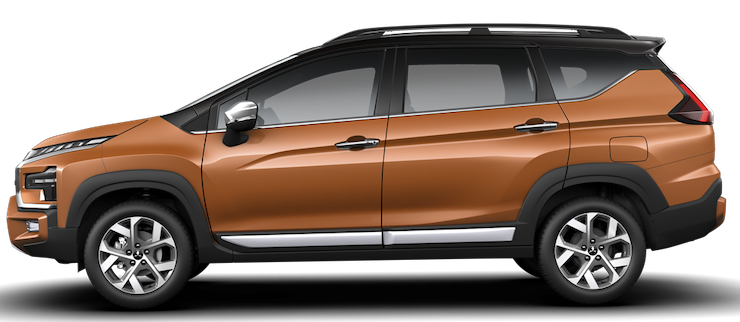 Mitsubishi Xpander Cross 2023 màu cam - đen giá 703 triệu đồng.