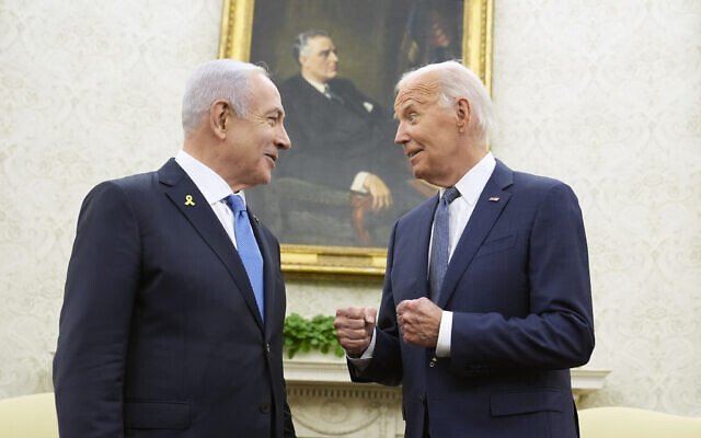 &nbsp;Tổng thống Mỹ&nbsp;Joe Biden và Thủ tướng Israel Benjamin Netanyahu. Ảnh: ToI