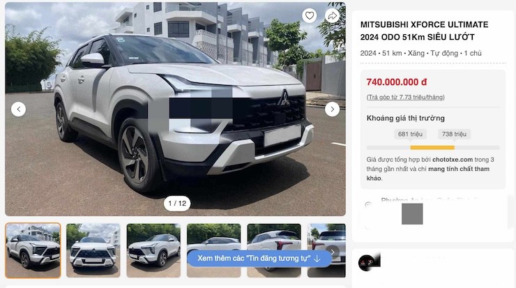 Bài đăng rao bán xe&nbsp;Mitsubishi Xforce Ultimate có số ODO 51Km.