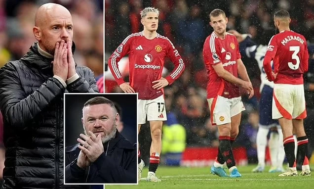 Rooney động viên thầy trò Ten Hag cố gắng làm lại. Ảnh: GETTY.