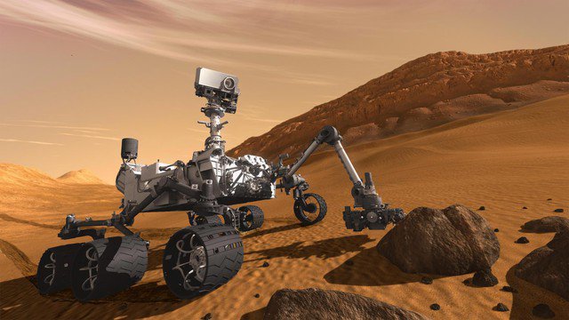 Robot Curiosity trên Sao Hỏa - Ảnh đồ họa: NASA/JPL-Caltech