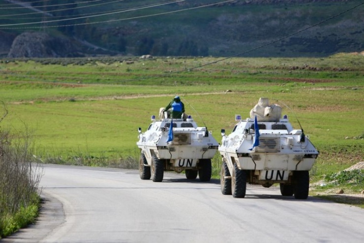 UNIFIL tuần tra tại biên giới Lebanon - Israel ở Marjayoun.