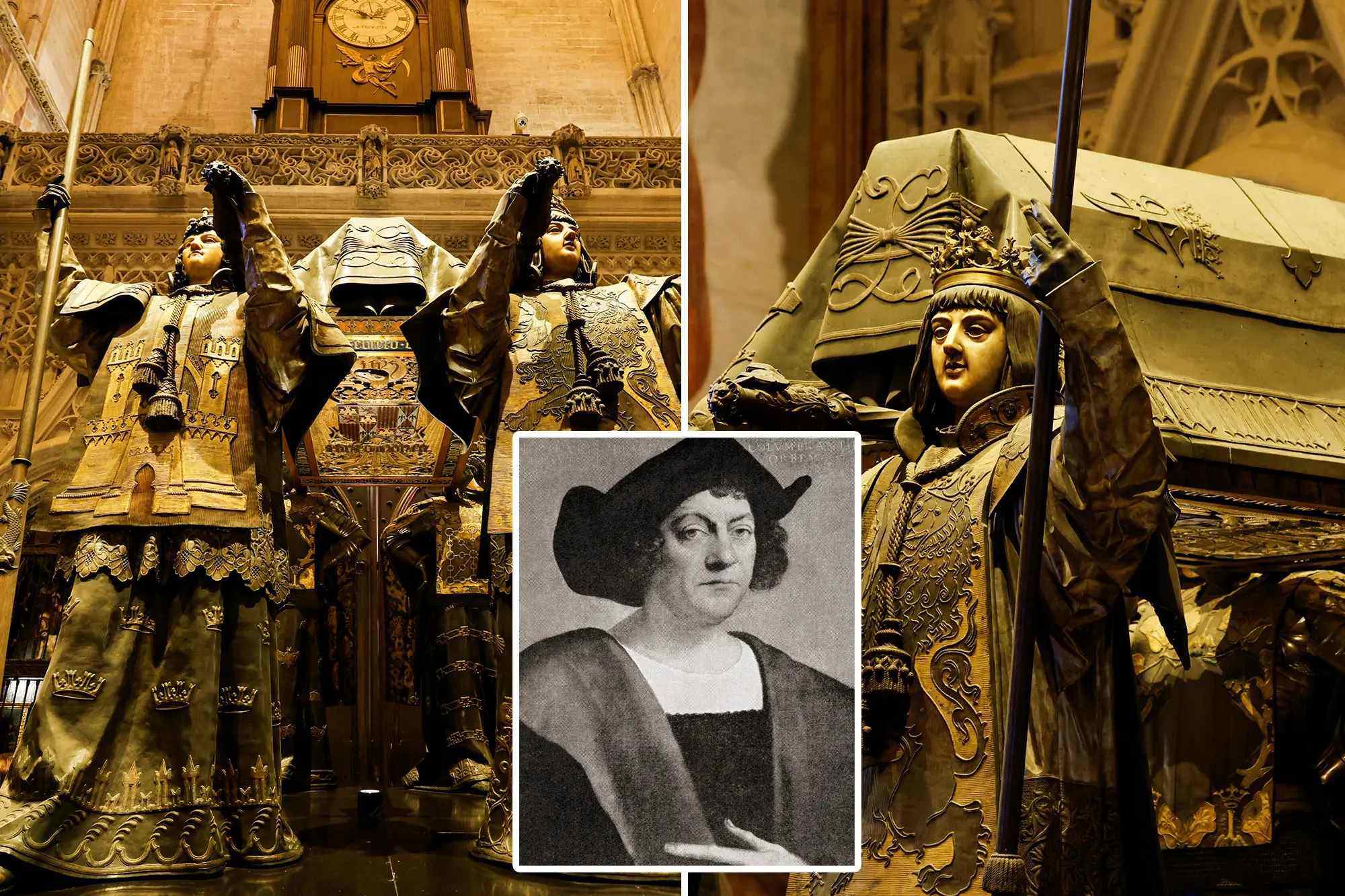 Lăng mộ của Christopher Columbus ở Nhà thờ Seville&nbsp;(ảnh: Daily Mail)