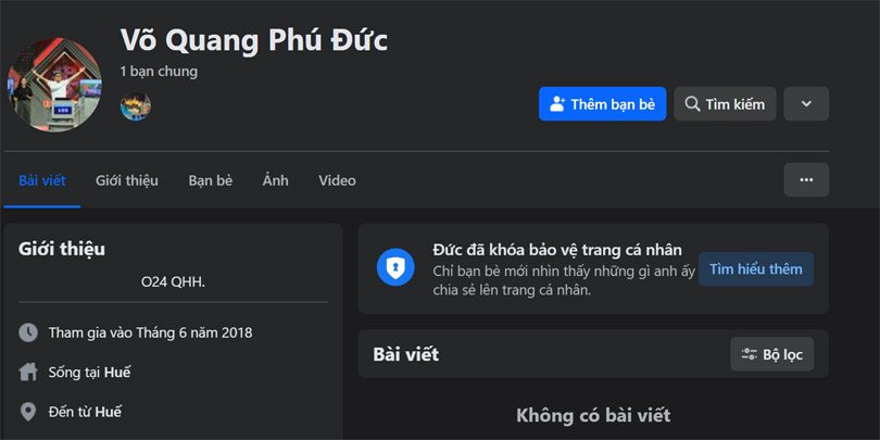 Sau chiến thắng, Phú Đức khóa trang cá nhân (ảnh chụp màn hình)