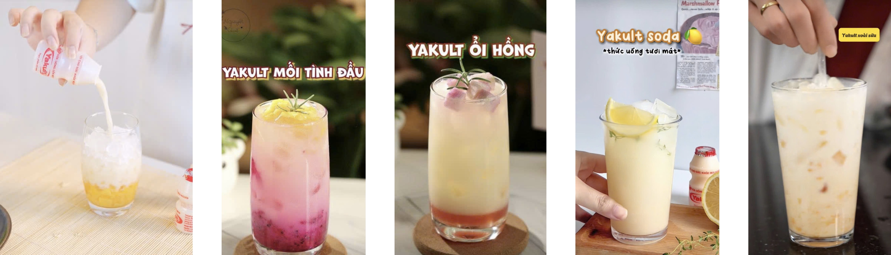 Công thức Yakult pha chế được ưa chuộng cùng nước ép xoài, ổi hồng (Nguồn: TikTok Việt Nam)