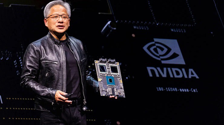 Jensen Huang, đồng sáng lập kiêm giám đốc điều hành của Nvidia, phát biểu tại một sự kiện ở Đài Bắc, Đài Loan, vào ngày 2 tháng 6 năm 2024.