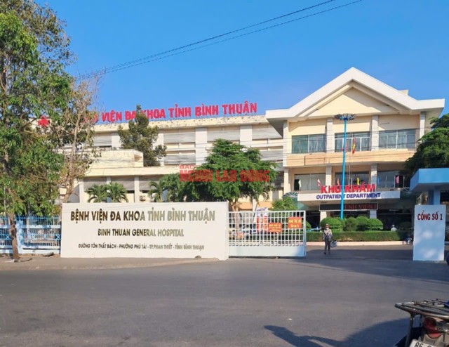 Bệnh viện đa khoa tỉnh Bình Thuận, nơi tiếp nhận cấp cứu ban đầu vụ chồng phóng lửa đốt vợ