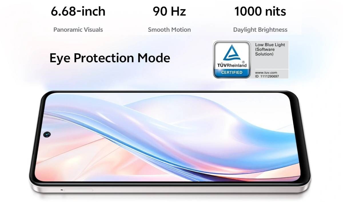 Màn hình của vivo Y19s có kích thước 6,68 inch.