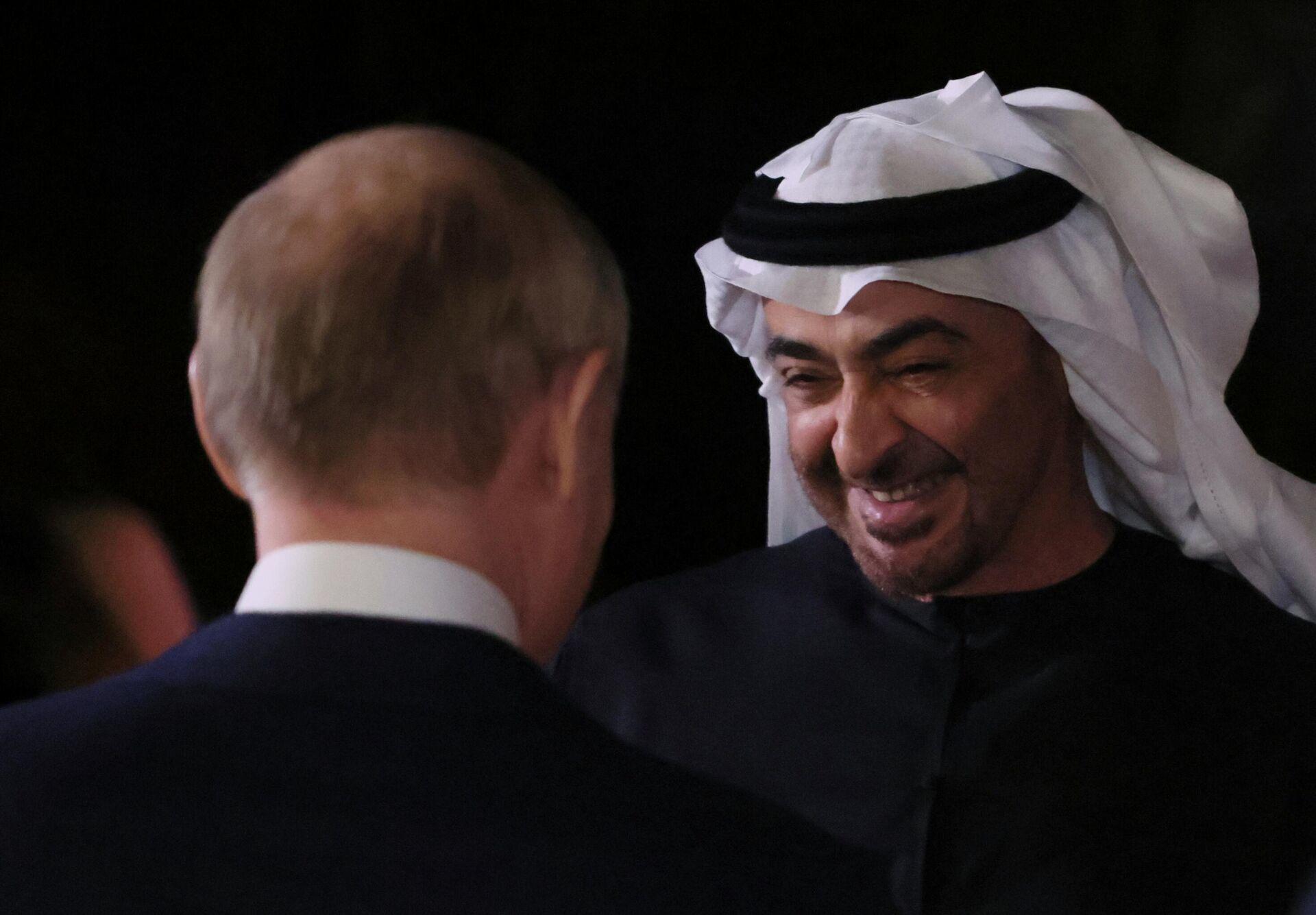 Tổng thống UAE khẳng định mối quan hệ đặc biệt với ông Putin. Ảnh: Sputnik.