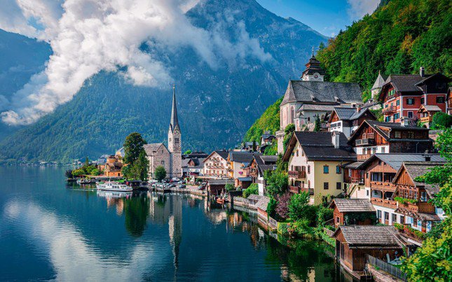 Một góc làng cổ Hallstatt