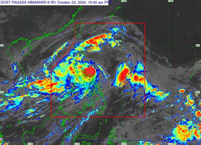 Trami đã mạnh lên thành bão nhiệt đới nghiêm trọng. Ảnh: Pagasa