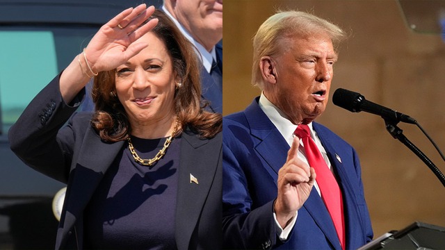 Phó Tổng Mỹ Kamala Harris và cựu Tổng thống Mỹ Donald Trump - Ảnh: PBS NEWS