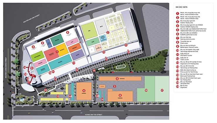 Sơ đồ các gian trưng bày tại VMS 2024