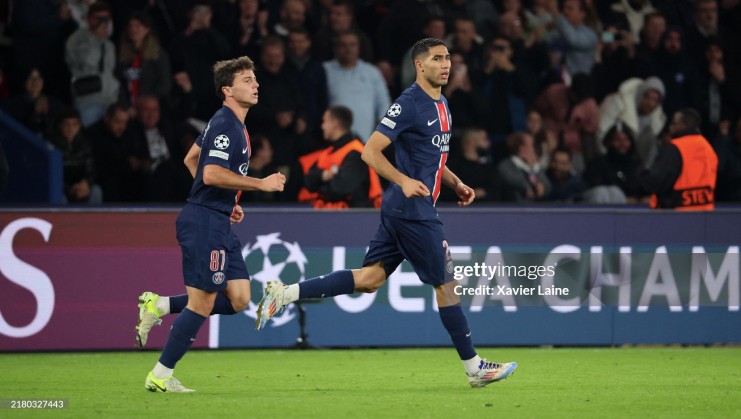 Hakimi giúp PSG giành 1 điểm