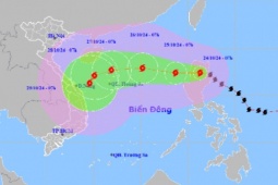 Bão Trà Mi đổi hướng liên tục, khả năng xuất hiện bão chồng bão