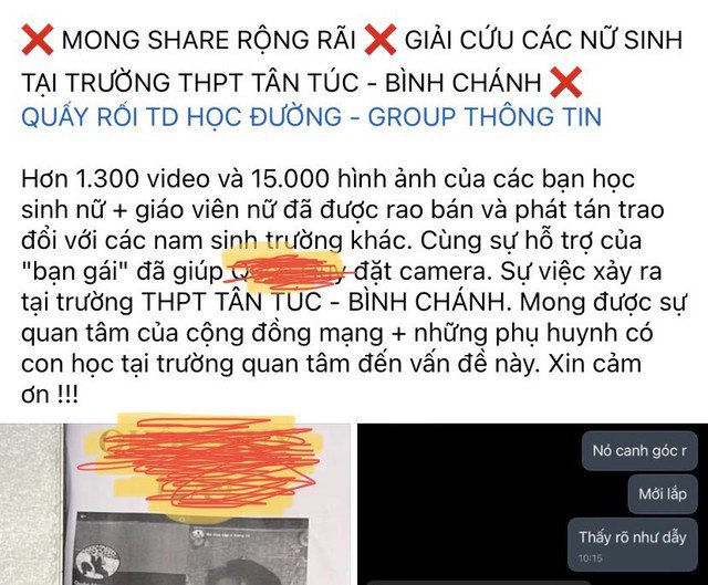 Vụ hàng ngàn clip nữ sinh bị quay lén trong nhà vệ sinh: Trường mời 1 học sinh lên làm việc - 1