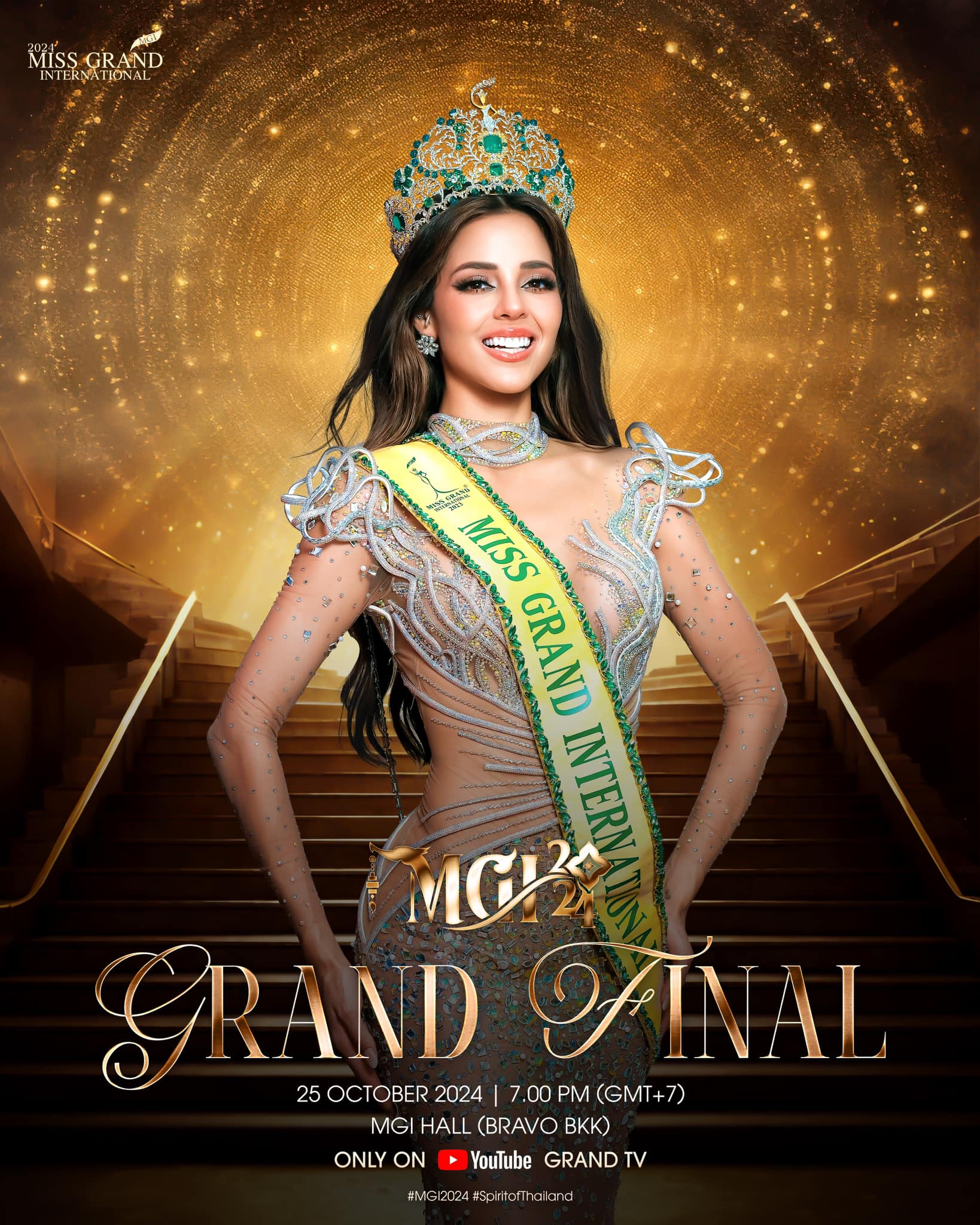 Miss Grand International 2023&nbsp;Luciana Fuster từ Peru cũng sẽ là người đẹp trao chiếc vương miện&nbsp;cho tân hoa hậu của cuộc thi năm nay. &nbsp;&nbsp;