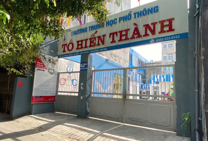 Trường THPT Tô Hiến Thành, quận Hà Đông, Hà Nội. Ảnh: Bình Minh