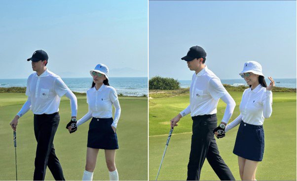 Cô được ông xã chiều chuộng, đưa đi du lịch, chơi golf,...