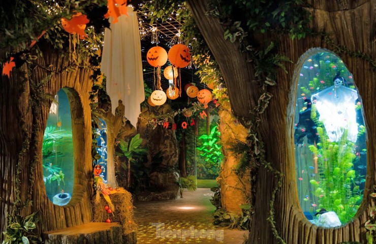 Năm nay người dân cũng có thể đến trải nghiệm không gian halloween tại Thuỷ Cung Lotte World Aquarium, quận Tây Hồ.