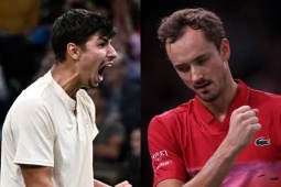 Video tennis Popyrin - Medvedev: 3 set kịch tính, lần đầu ngọt ngào (Paris Masters)