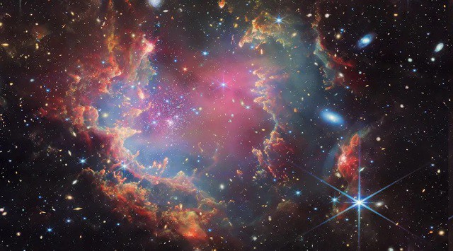 Cụm sao trẻ NGC 602, nơi hàng chục vật thể lơ lửng giữa trạng thái sao và hành tinh vừa được khám phá - Ảnh: NASA/ESA/CSA