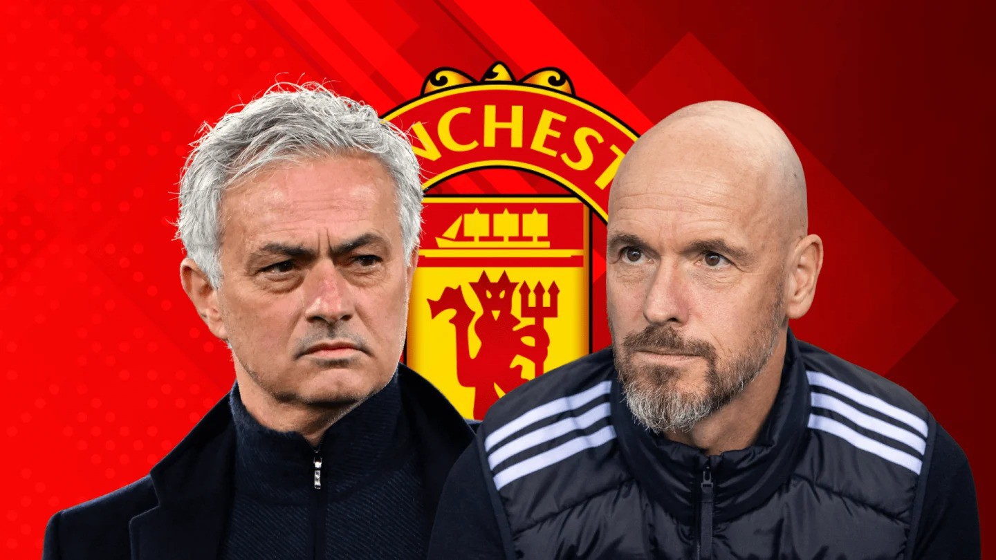 Hai cựu HLV MU Jose Mourinho và Erik Ten Hag