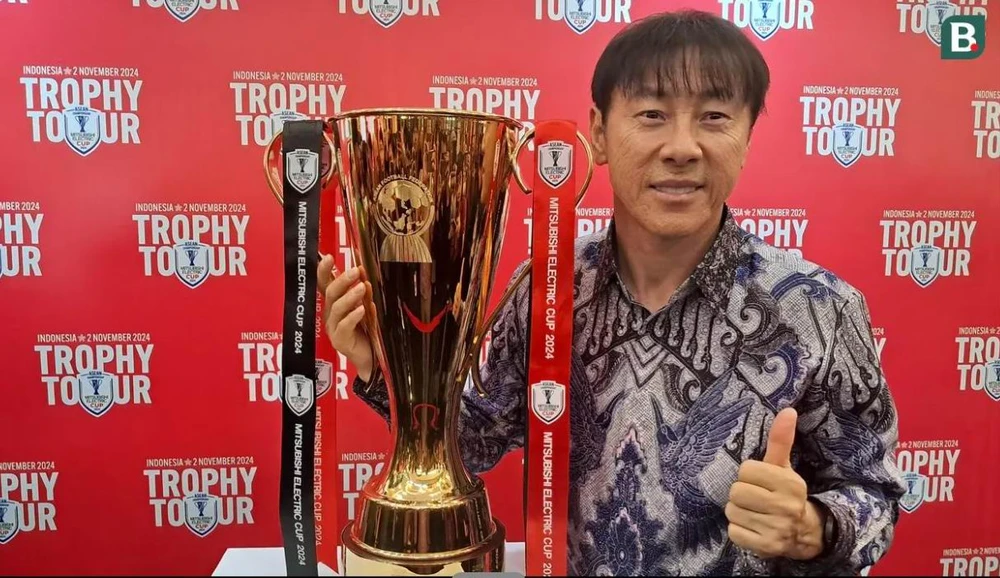 Về dẫn dắt đội tuyển Indonesia, HLV Shin Tae- yong cũng đưa đội vào chung kết AFF Cup 2021 và thua Thái Lan khi giải đấu đá tập trung tại Singapore. Ảnh: CTP