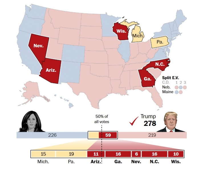 Ông Trump thắng nhờ "Vành đai Mặt trời". Ảnh: WASHINGTON POST