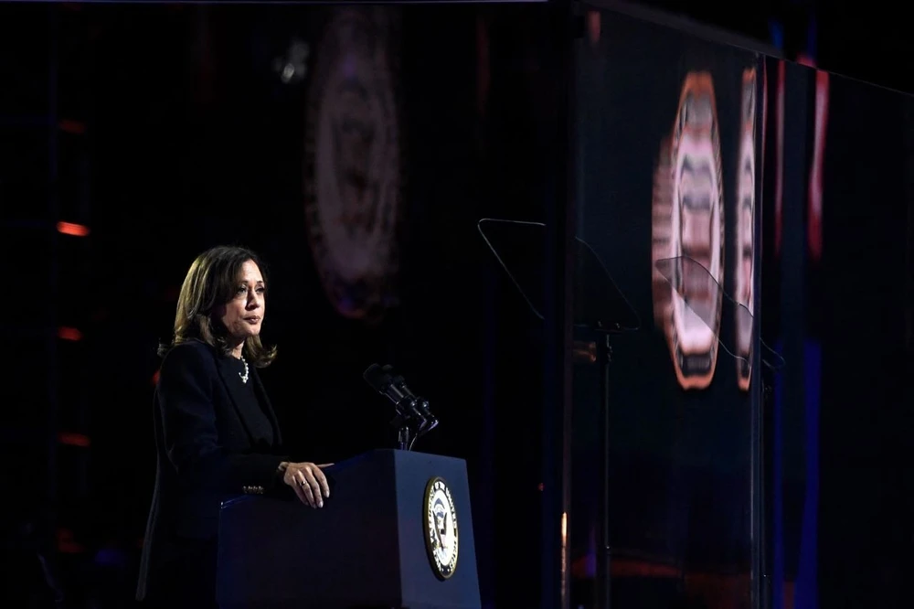 Phó Tổng thống Kamala Harris đã gọi điện chúc mừng ông Trump thắng cử. Ảnh: AFP