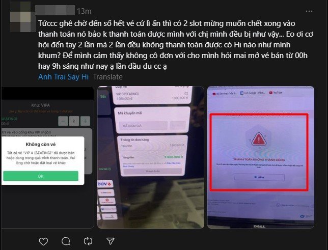 Bị huỷ vé &#39;Anh trai say hi&#39; dù đã thanh toán tiền thành công, fan bức xúc: &#39;Như trò mèo&#39; - 4